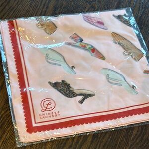 Chinese Laundry Pink Scarf with Shoe Design